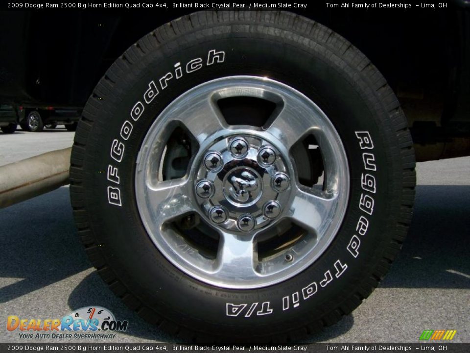 2009 Dodge Ram 2500 Big Horn Edition Quad Cab 4x4 Brilliant Black Crystal Pearl / Medium Slate Gray Photo #9