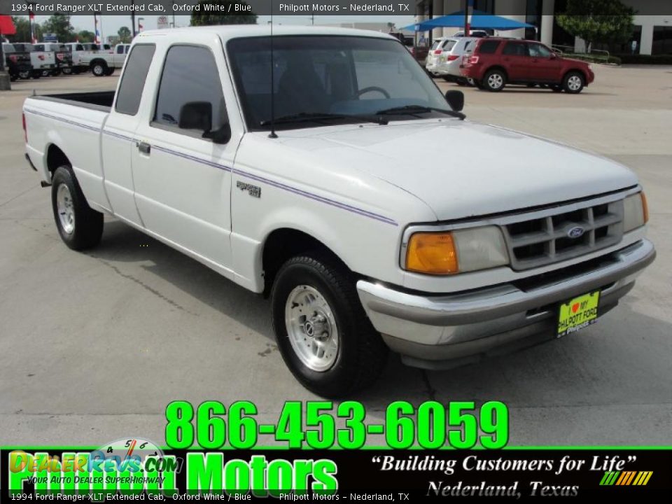 1994 Ford Ranger XLT Extended Cab Oxford White / Blue Photo #1