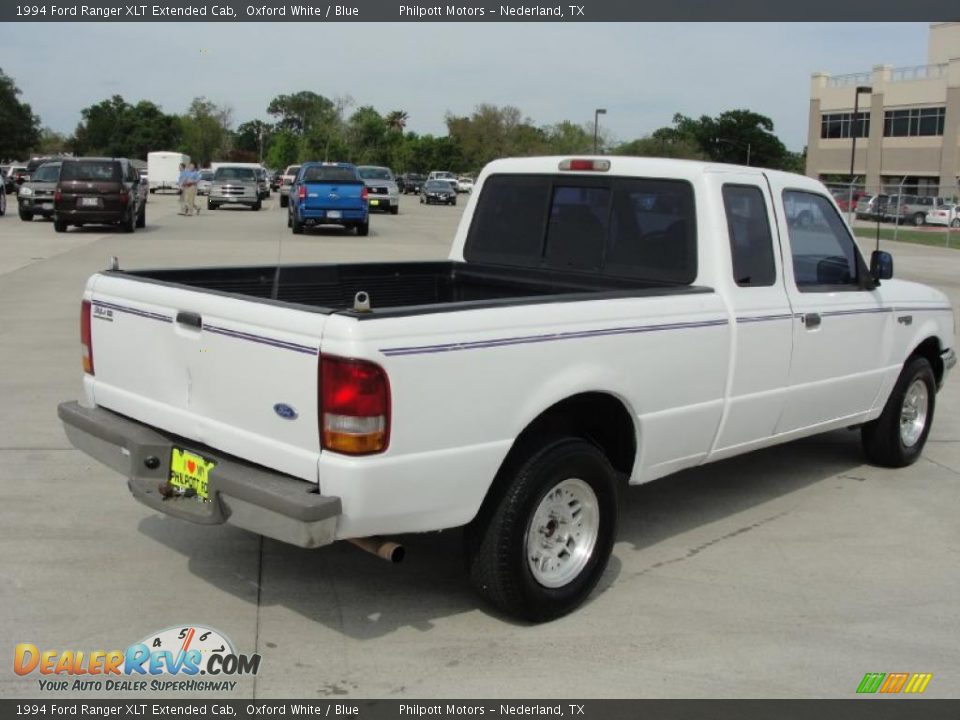 1994 Ford Ranger XLT Extended Cab Oxford White / Blue Photo #3