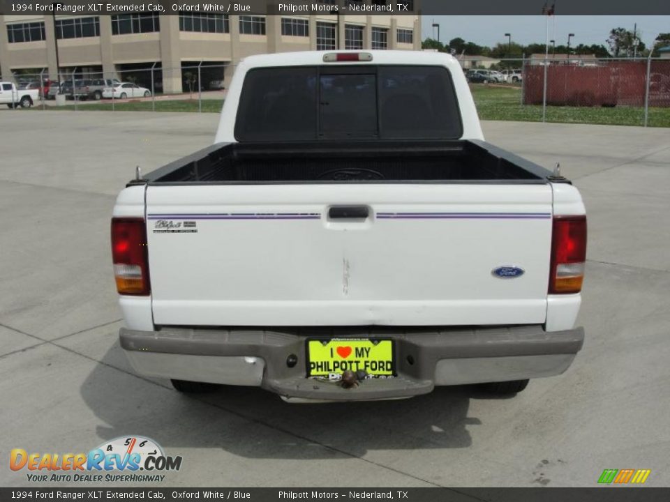 1994 Ford Ranger XLT Extended Cab Oxford White / Blue Photo #4