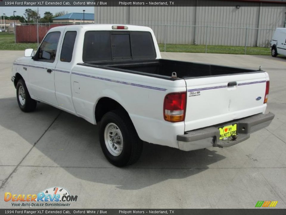 1994 Ford Ranger XLT Extended Cab Oxford White / Blue Photo #5