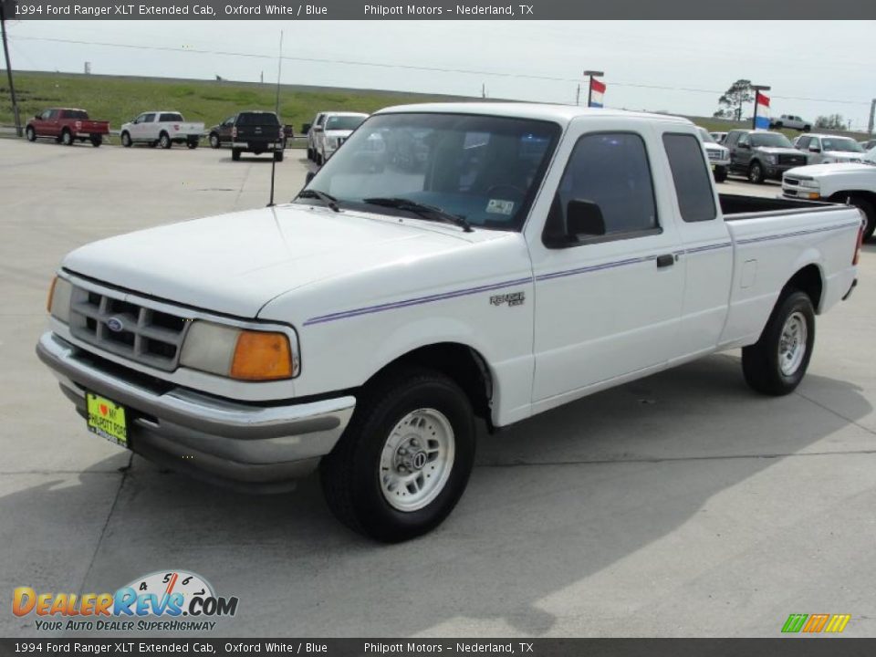 1994 Ford Ranger XLT Extended Cab Oxford White / Blue Photo #7