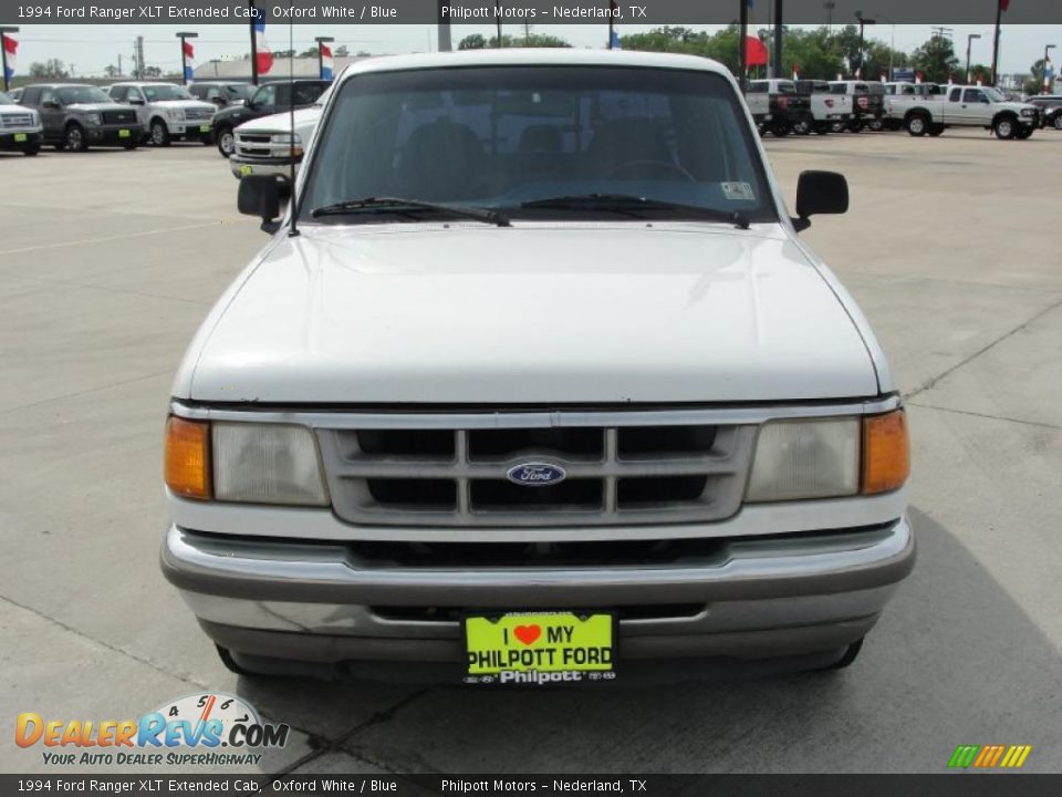 1994 Ford Ranger XLT Extended Cab Oxford White / Blue Photo #8