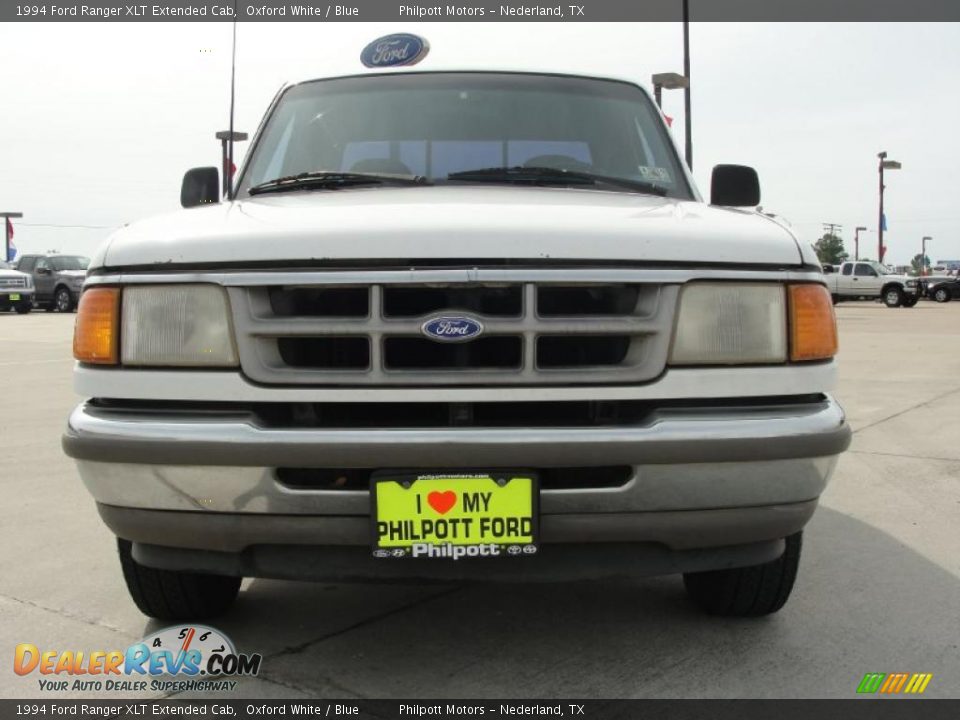 1994 Ford Ranger XLT Extended Cab Oxford White / Blue Photo #9