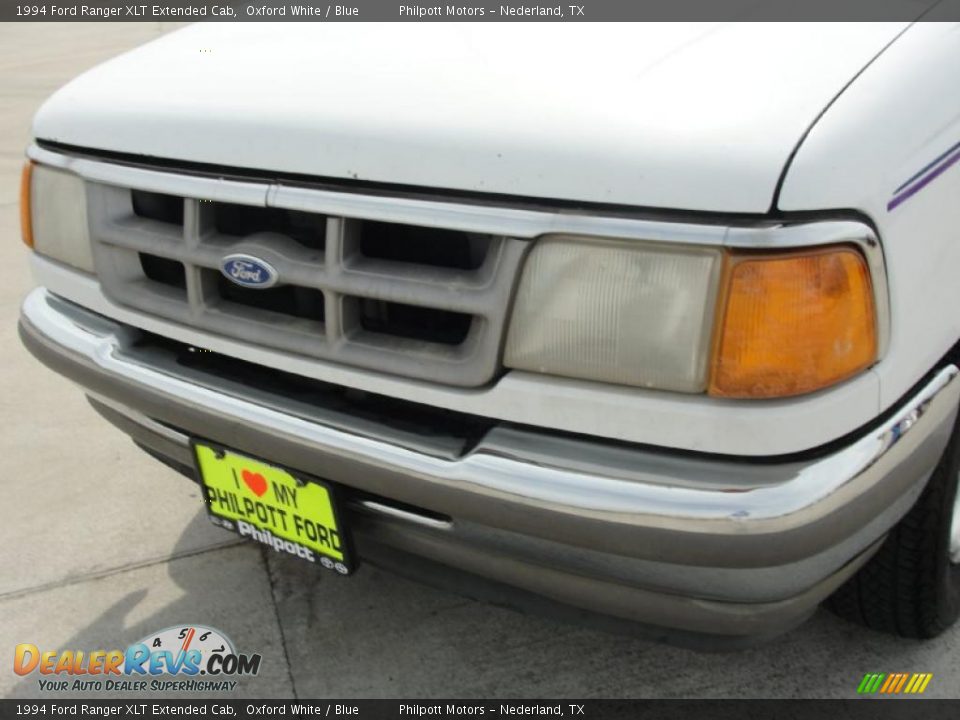 1994 Ford Ranger XLT Extended Cab Oxford White / Blue Photo #11