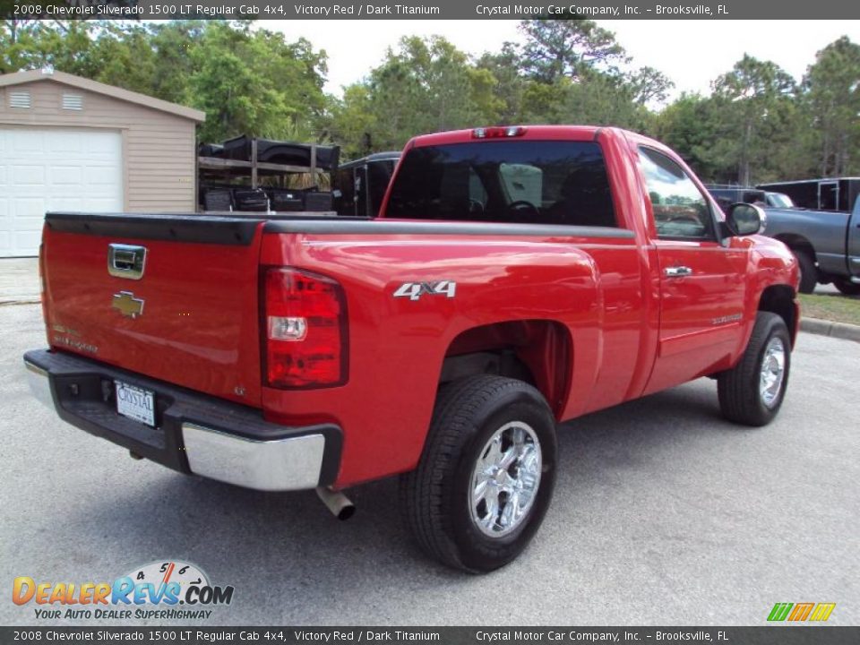 2008 Chevrolet Silverado 1500 LT Regular Cab 4x4 Victory Red / Dark Titanium Photo #7