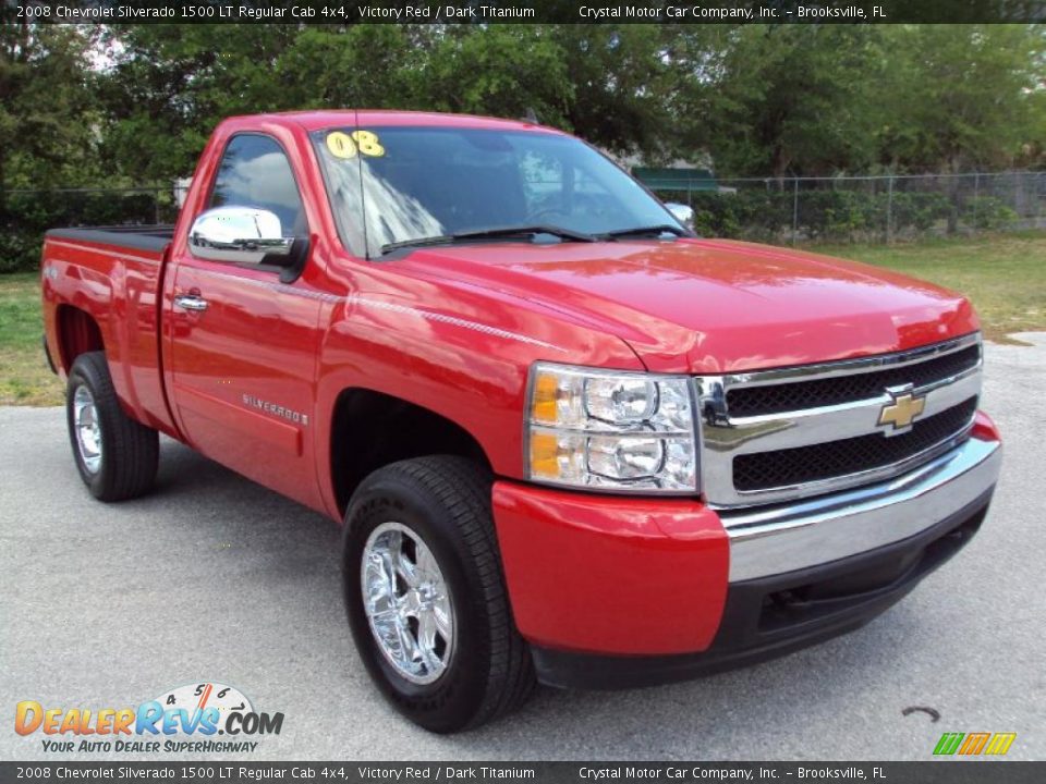 2008 Chevrolet Silverado 1500 LT Regular Cab 4x4 Victory Red / Dark Titanium Photo #9