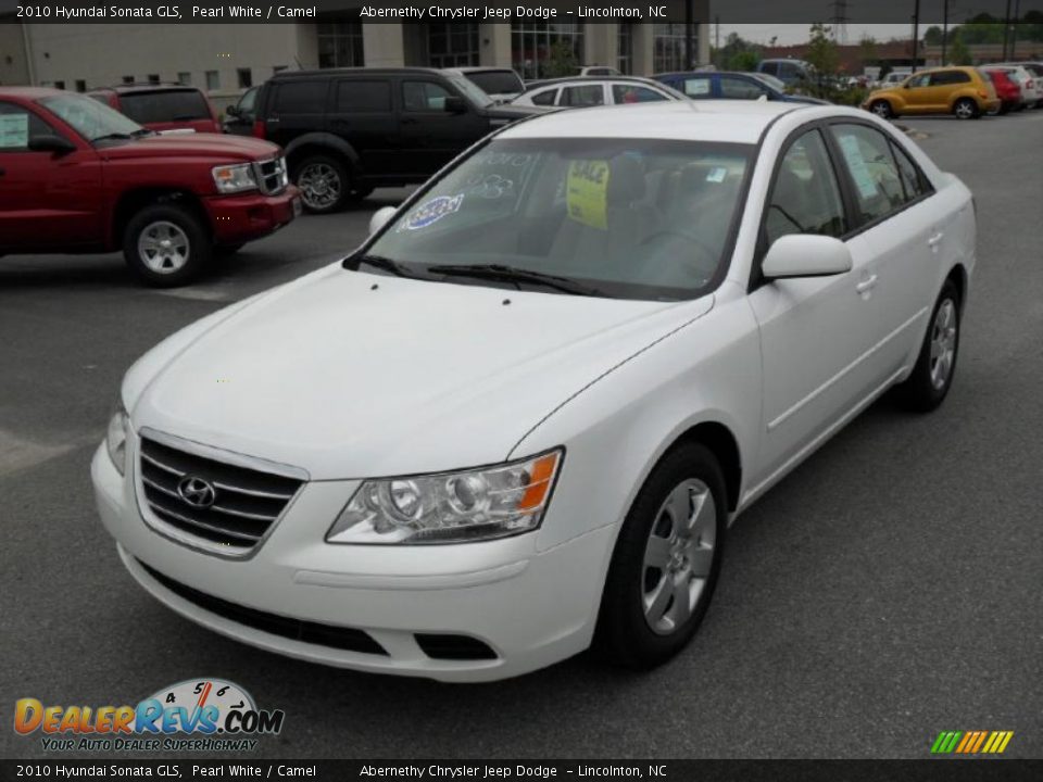 2010 Hyundai Sonata GLS Pearl White / Camel Photo #1