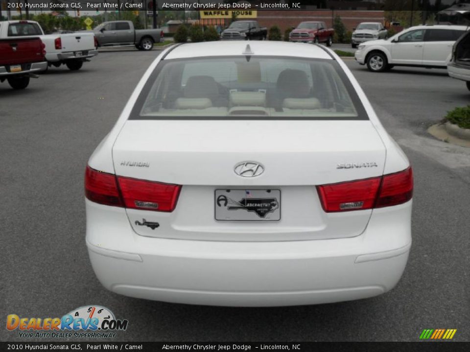 2010 Hyundai Sonata GLS Pearl White / Camel Photo #3