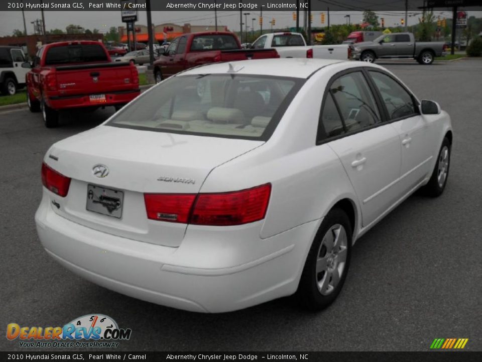 2010 Hyundai Sonata GLS Pearl White / Camel Photo #4