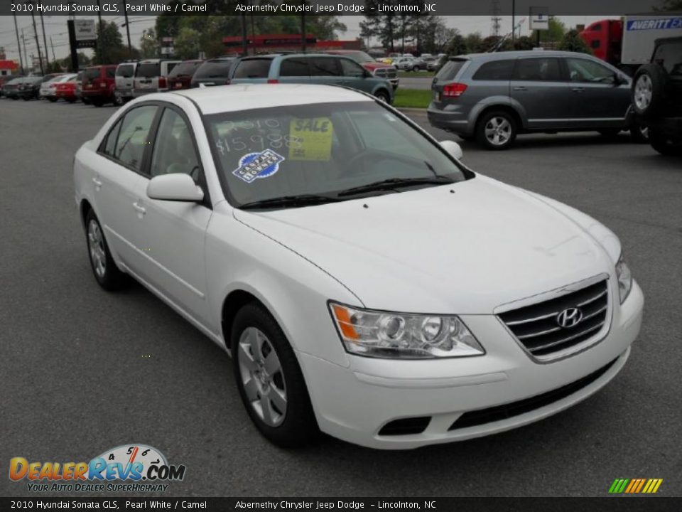 2010 Hyundai Sonata GLS Pearl White / Camel Photo #5