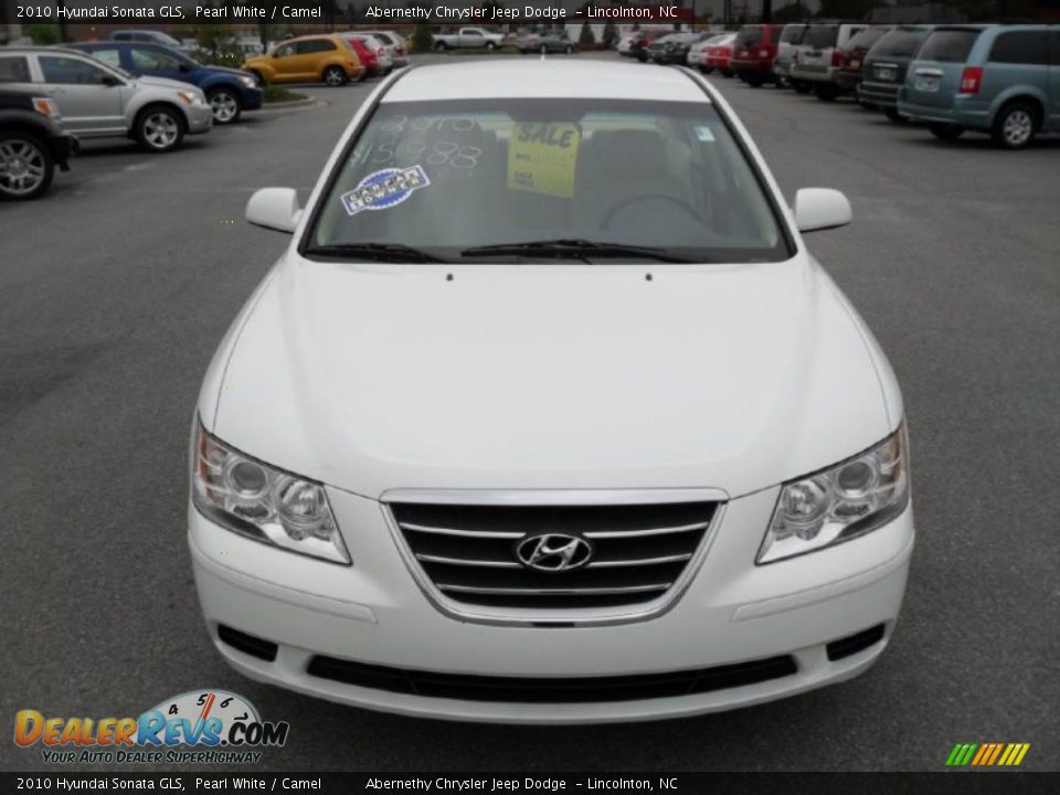 2010 Hyundai Sonata GLS Pearl White / Camel Photo #6