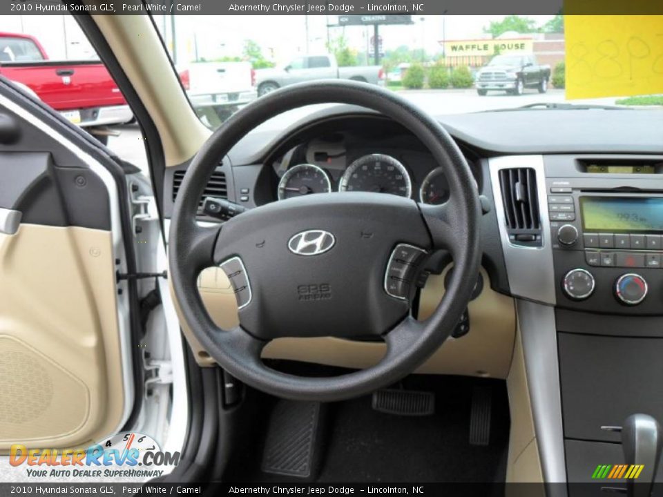 2010 Hyundai Sonata GLS Pearl White / Camel Photo #13