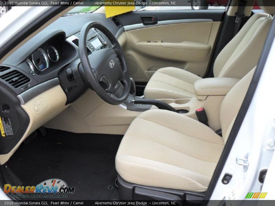 2010 Hyundai Sonata GLS Pearl White / Camel Photo #24