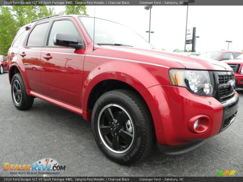 2010 Ford Escape XLT V6 Sport Package 4WD Sangria Red Metallic / Charcoal Black Photo #1