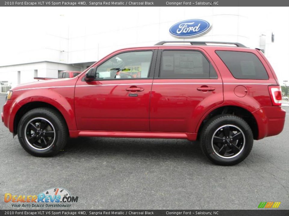 2010 Ford Escape XLT V6 Sport Package 4WD Sangria Red Metallic / Charcoal Black Photo #5