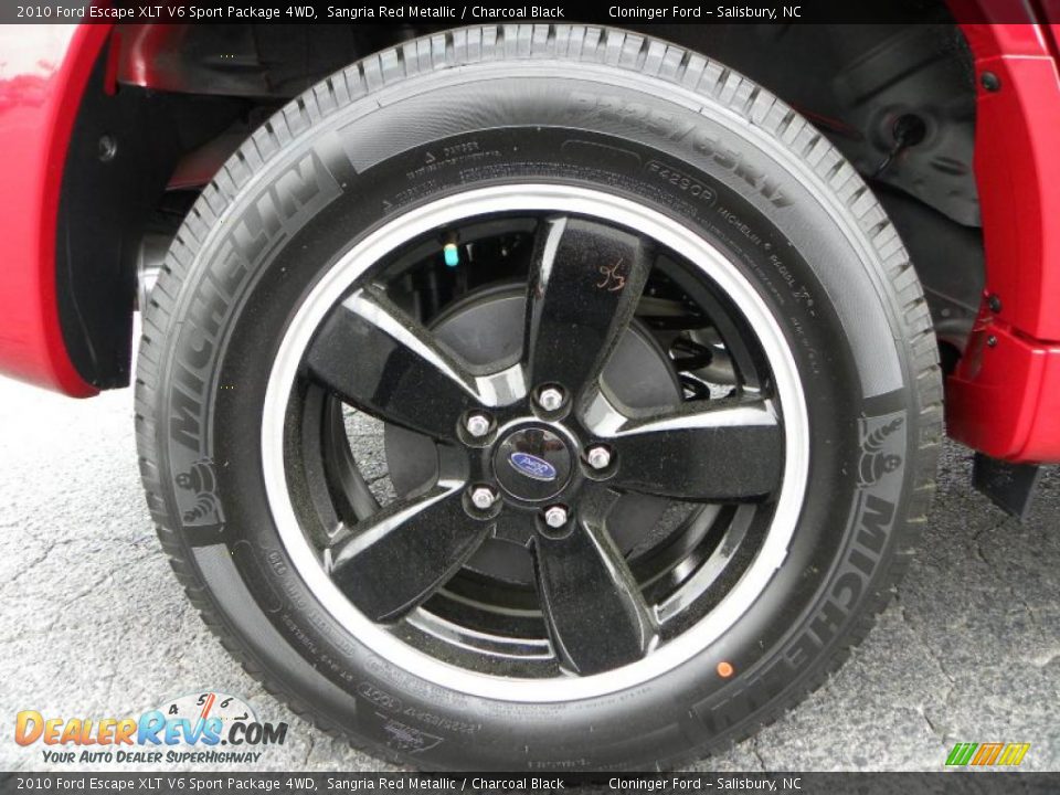 2010 Ford Escape XLT V6 Sport Package 4WD Sangria Red Metallic / Charcoal Black Photo #13