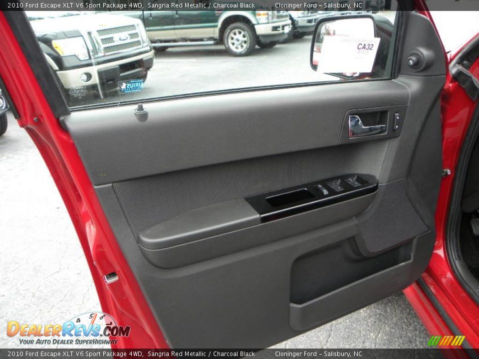 2010 Ford Escape XLT V6 Sport Package 4WD Sangria Red Metallic / Charcoal Black Photo #15