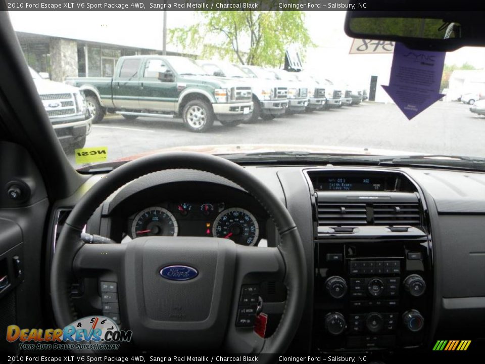 2010 Ford Escape XLT V6 Sport Package 4WD Sangria Red Metallic / Charcoal Black Photo #19