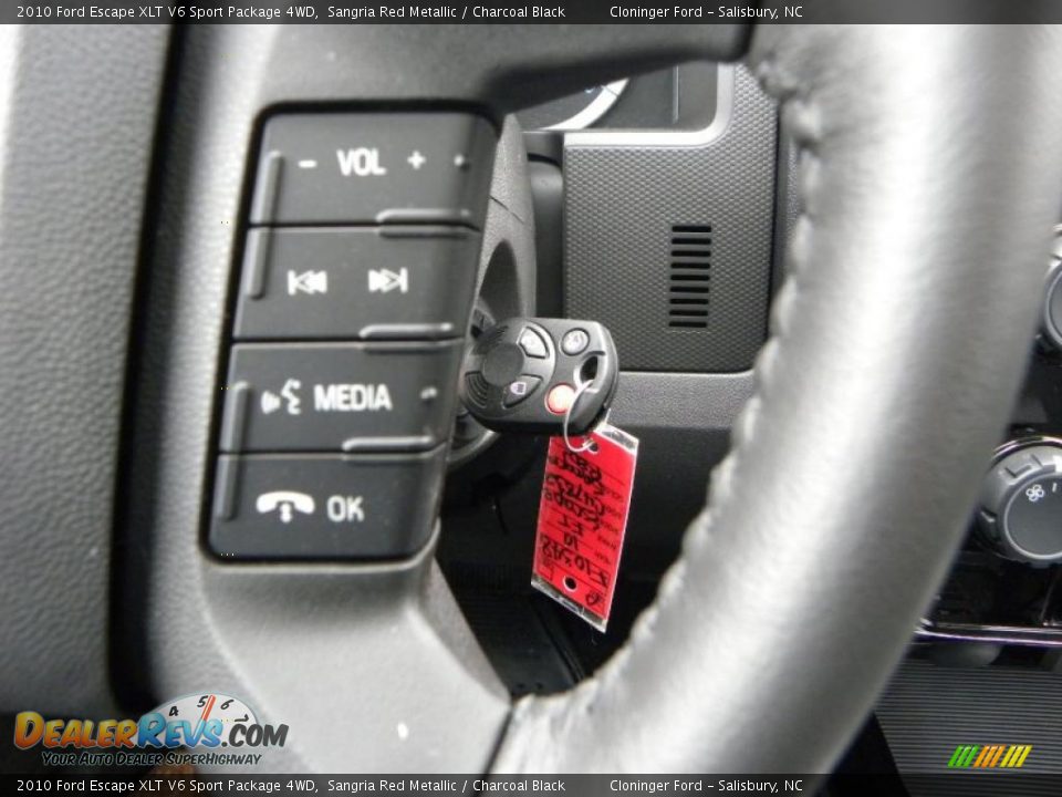 2010 Ford Escape XLT V6 Sport Package 4WD Sangria Red Metallic / Charcoal Black Photo #25
