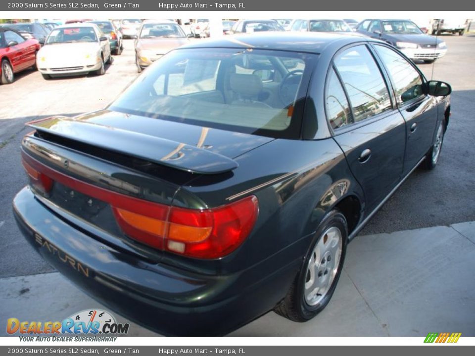 2000 Saturn S Series SL2 Sedan Green / Tan Photo #8
