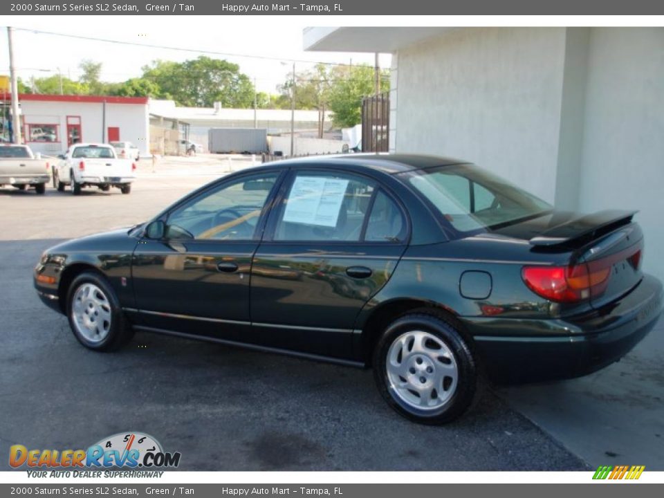 2000 Saturn S Series SL2 Sedan Green / Tan Photo #9
