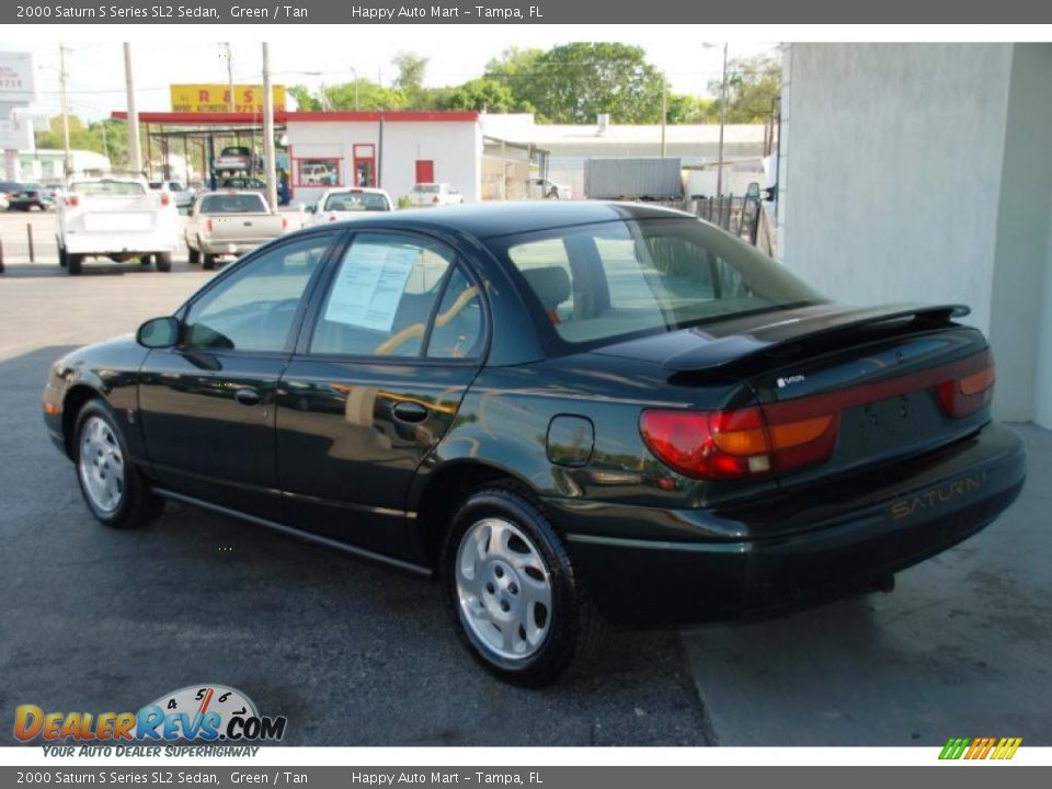 2000 Saturn S Series SL2 Sedan Green / Tan Photo #10