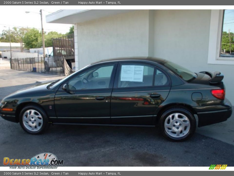 2000 Saturn S Series SL2 Sedan Green / Tan Photo #11
