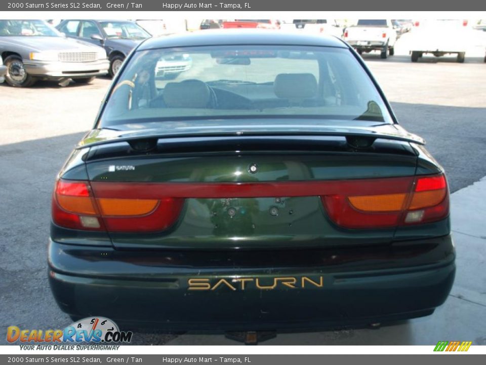 2000 Saturn S Series SL2 Sedan Green / Tan Photo #12