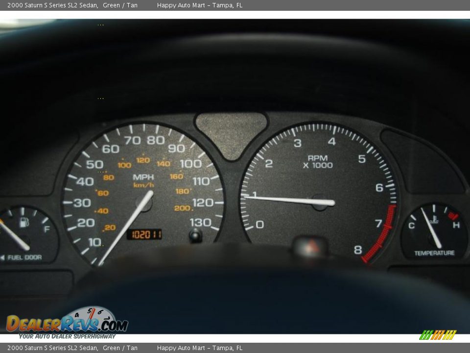 2000 Saturn S Series SL2 Sedan Green / Tan Photo #14