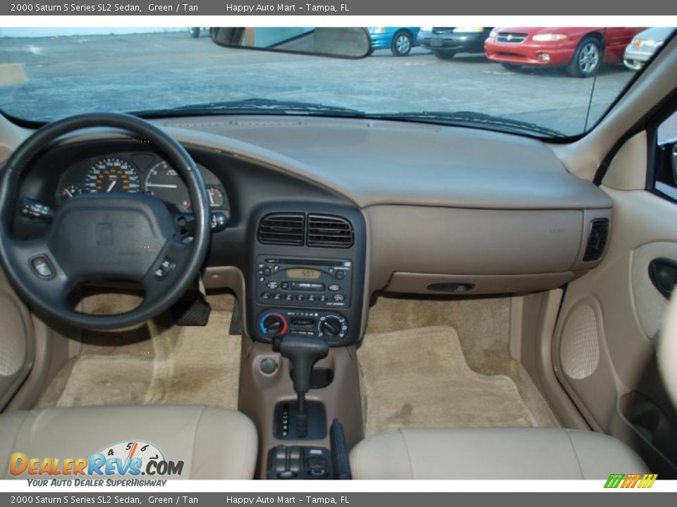 2000 Saturn S Series SL2 Sedan Green / Tan Photo #15