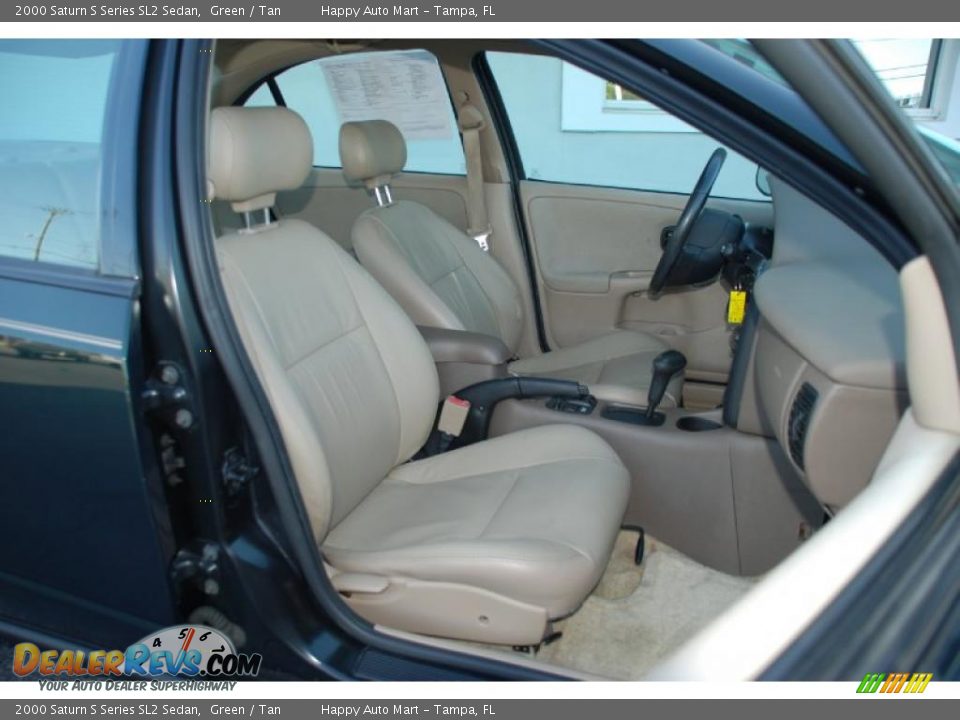 2000 Saturn S Series SL2 Sedan Green / Tan Photo #23