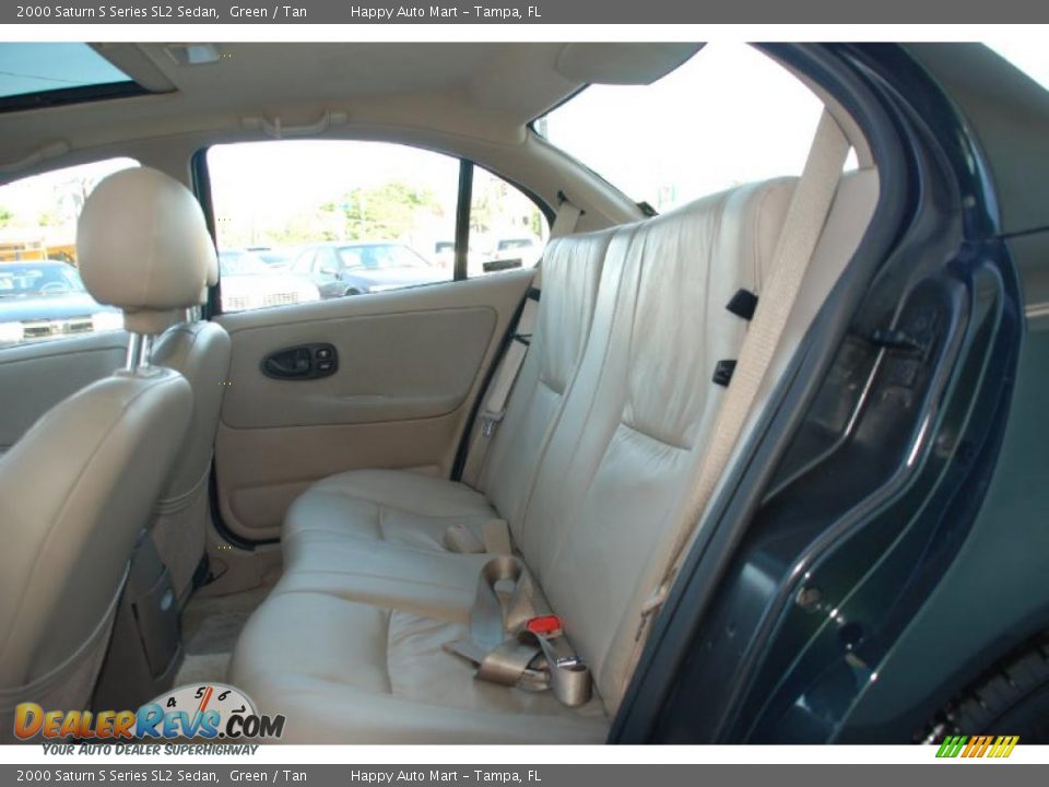2000 Saturn S Series SL2 Sedan Green / Tan Photo #28