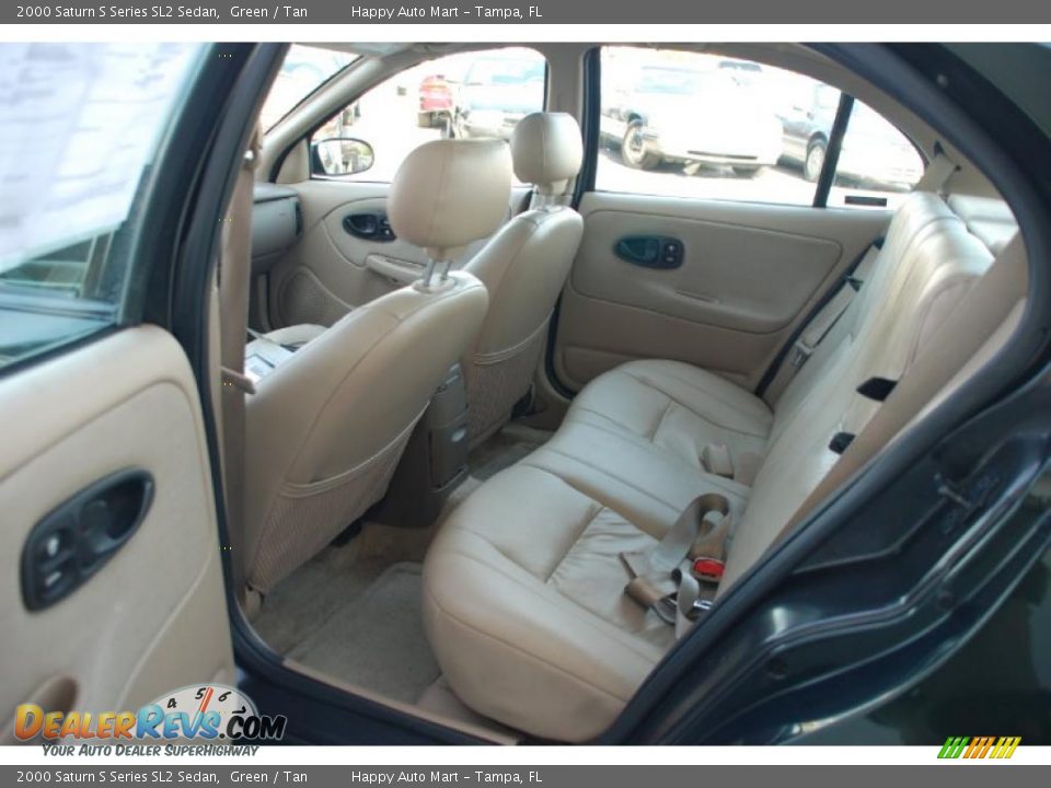 2000 Saturn S Series SL2 Sedan Green / Tan Photo #29