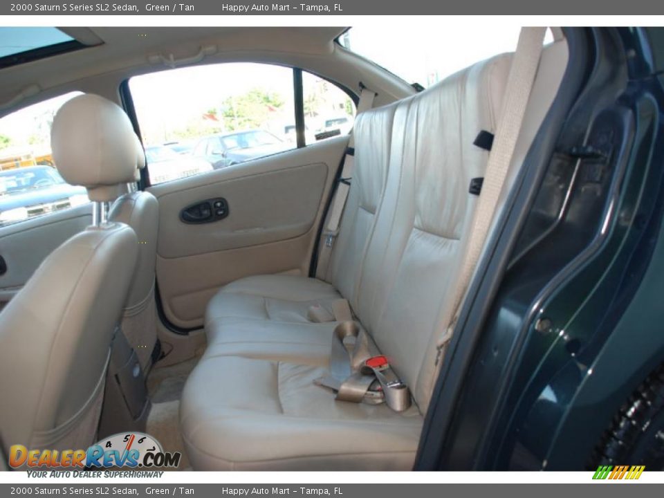 2000 Saturn S Series SL2 Sedan Green / Tan Photo #30
