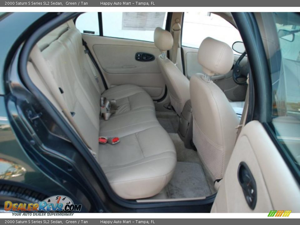 2000 Saturn S Series SL2 Sedan Green / Tan Photo #31