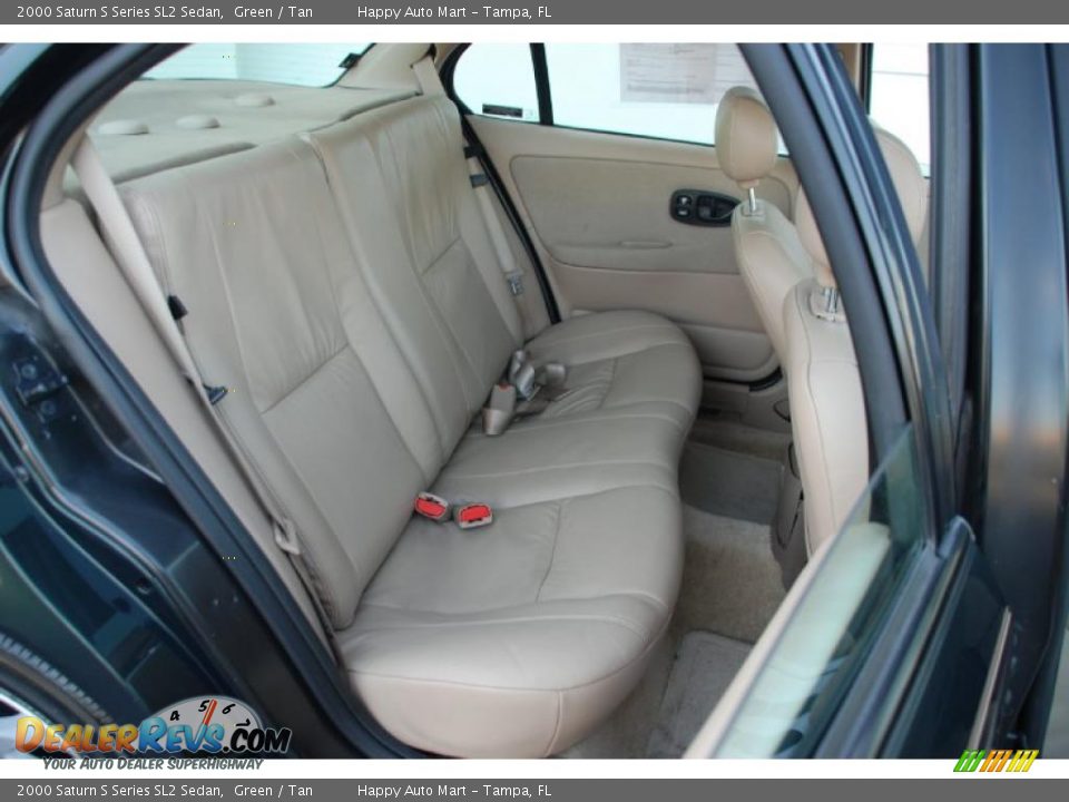 2000 Saturn S Series SL2 Sedan Green / Tan Photo #32