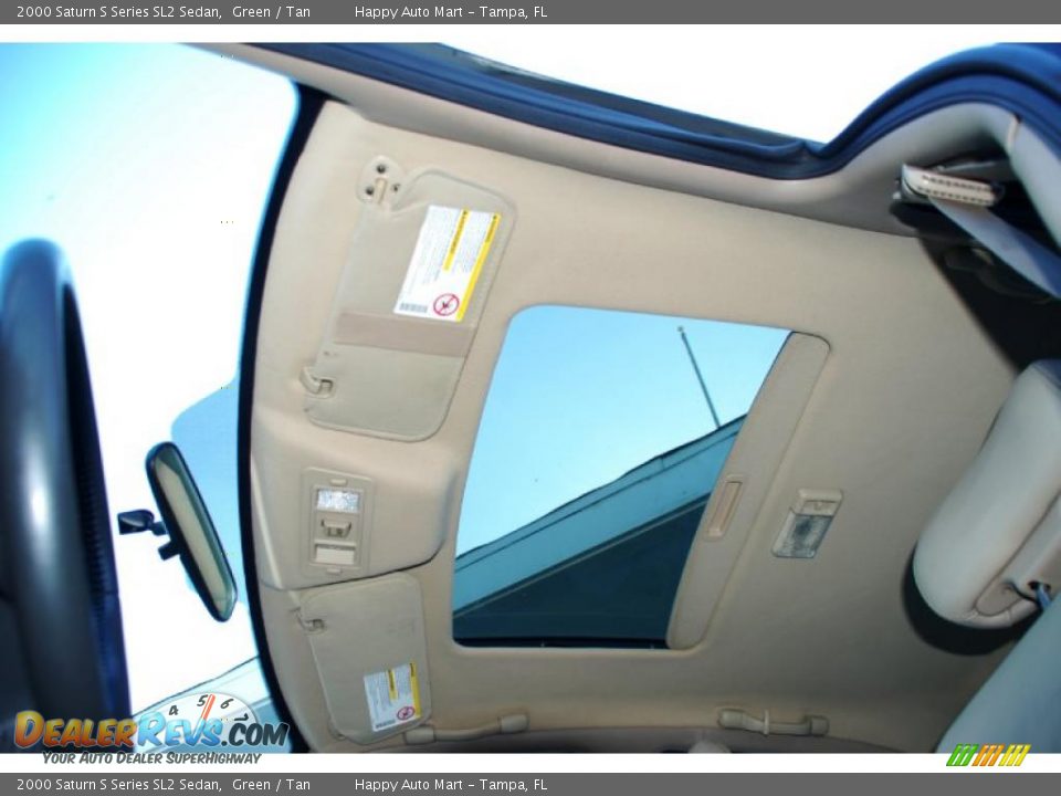 2000 Saturn S Series SL2 Sedan Green / Tan Photo #33