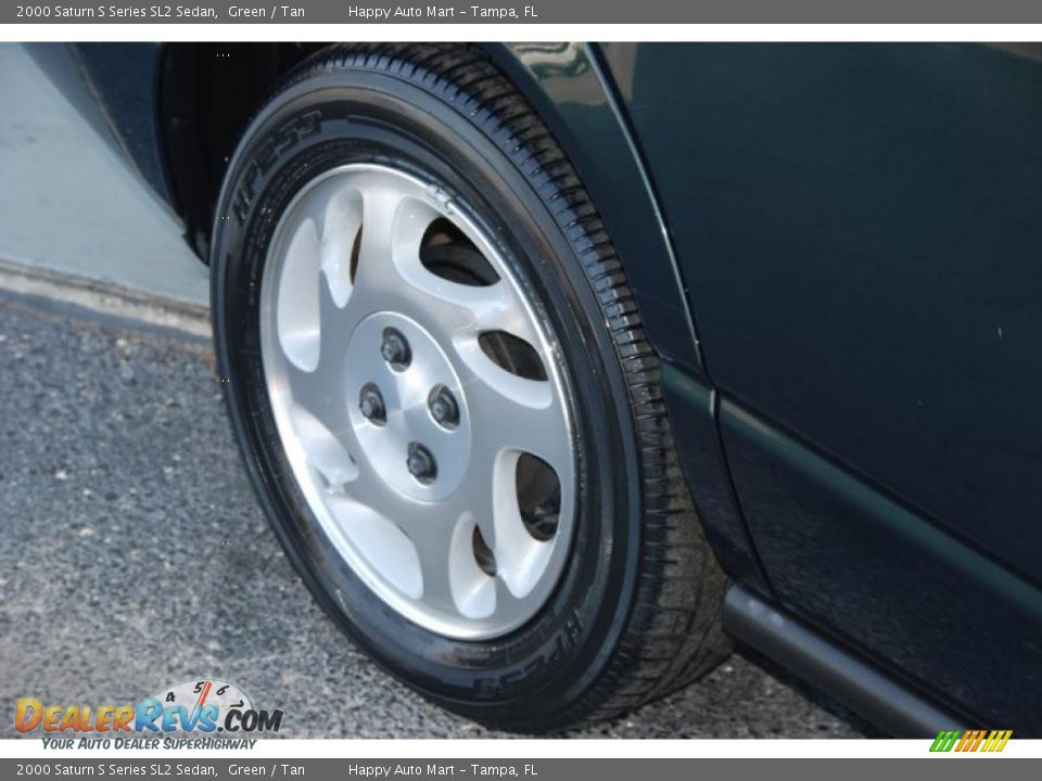 2000 Saturn S Series SL2 Sedan Green / Tan Photo #35