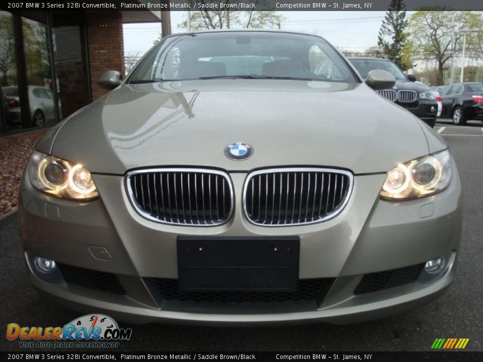 2007 BMW 3 Series 328i Convertible Platinum Bronze Metallic / Saddle Brown/Black Photo #2