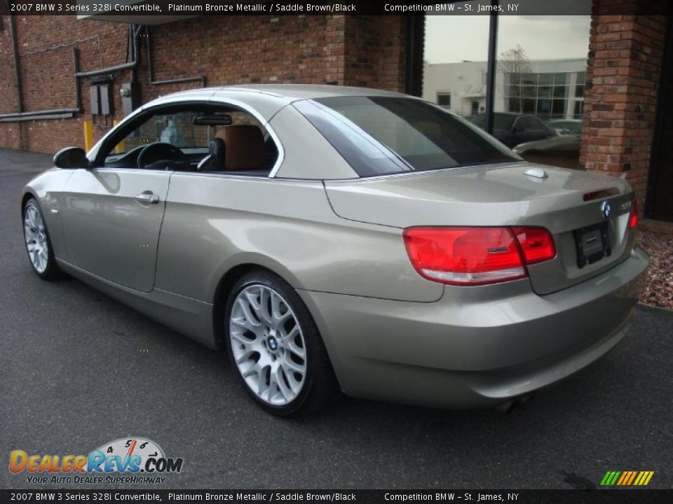 2007 BMW 3 Series 328i Convertible Platinum Bronze Metallic / Saddle Brown/Black Photo #4