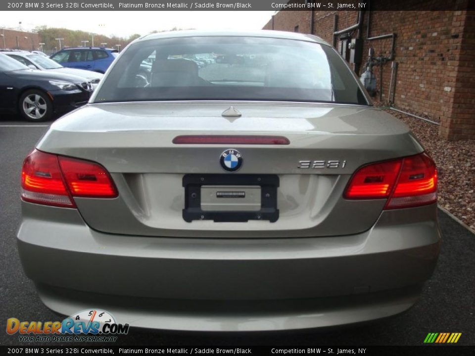 2007 BMW 3 Series 328i Convertible Platinum Bronze Metallic / Saddle Brown/Black Photo #5