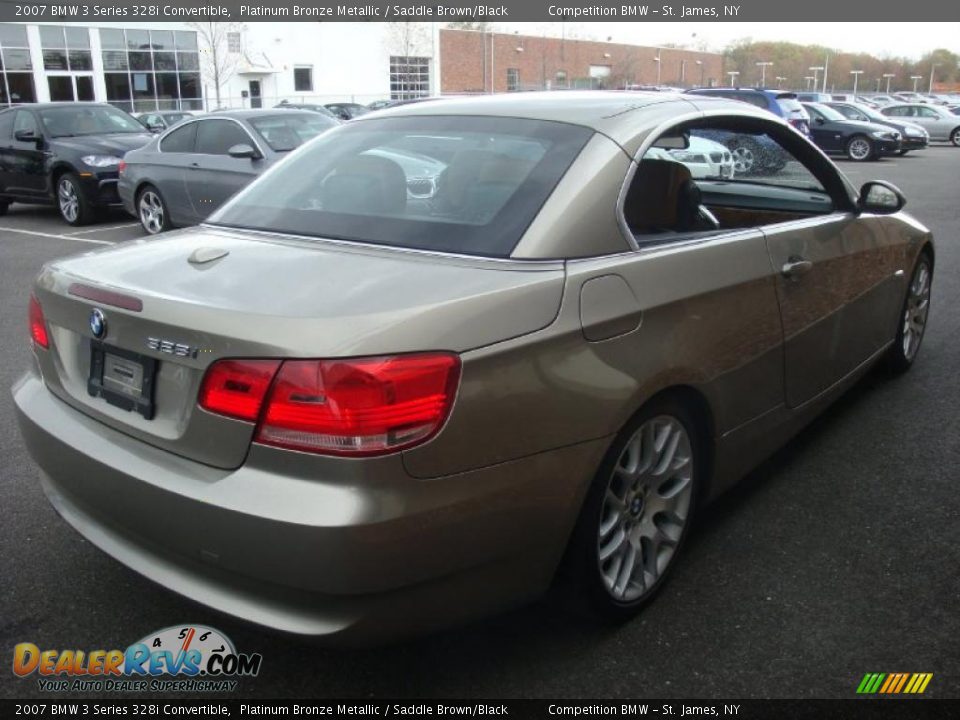 2007 BMW 3 Series 328i Convertible Platinum Bronze Metallic / Saddle Brown/Black Photo #6