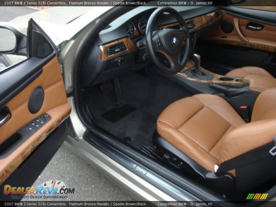 2007 BMW 3 Series 328i Convertible Platinum Bronze Metallic / Saddle Brown/Black Photo #10