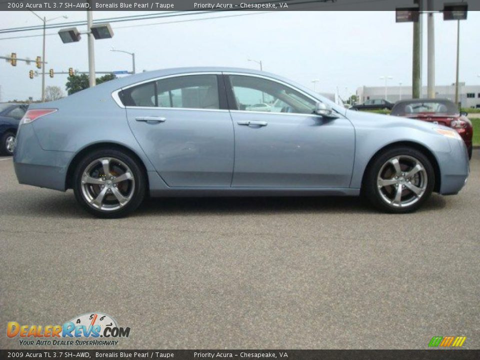 2009 Acura TL 3.7 SH-AWD Borealis Blue Pearl / Taupe Photo #7