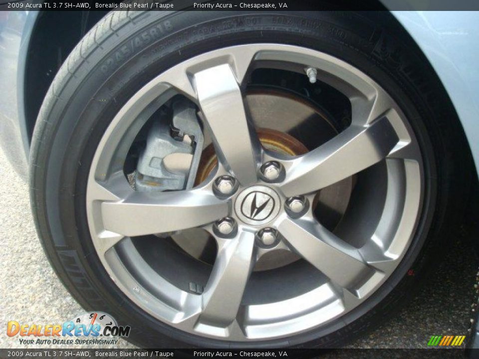 2009 Acura TL 3.7 SH-AWD Borealis Blue Pearl / Taupe Photo #31