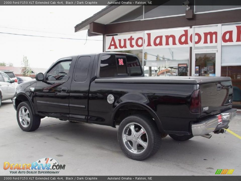 2000 Ford F150 XLT Extended Cab 4x4 Black / Dark Graphite Photo #4