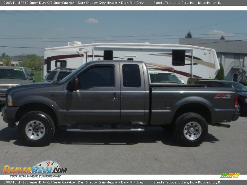 2003 Ford F250 Super Duty XLT SuperCab 4x4 Dark Shadow Grey Metallic / Dark Flint Grey Photo #2