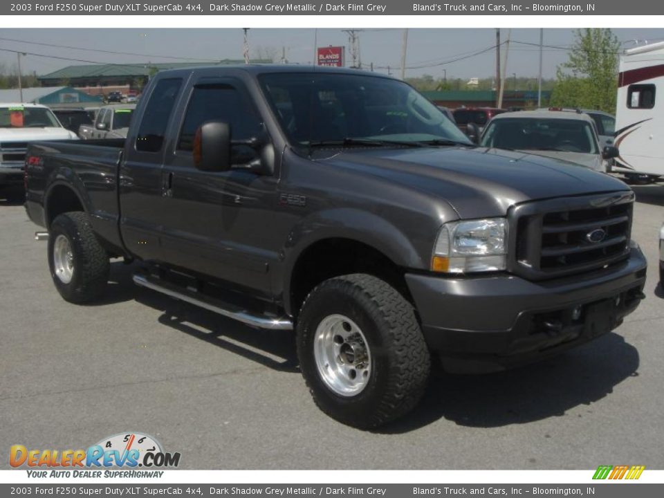 2003 Ford F250 Super Duty XLT SuperCab 4x4 Dark Shadow Grey Metallic / Dark Flint Grey Photo #21