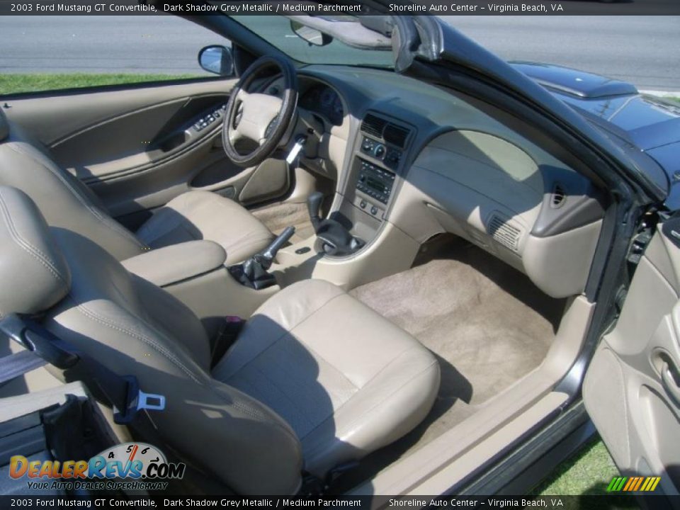 2003 Ford Mustang GT Convertible Dark Shadow Grey Metallic / Medium Parchment Photo #12